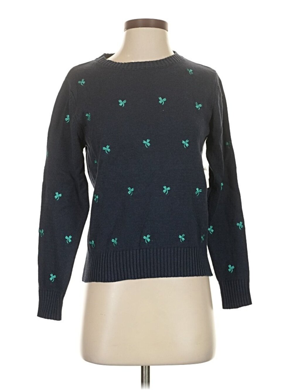 Lucky Charm Irish Sweater Embroidered Shamrocks NWT NEW